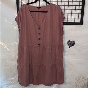 Reitmans Mauve Button-Front Midi Dress